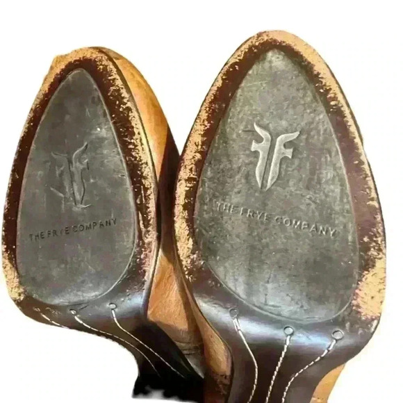 Frye Miranda Brown Leather Back
Zip Heeled Boots Size 9 100% leather - Picture 6 of 8